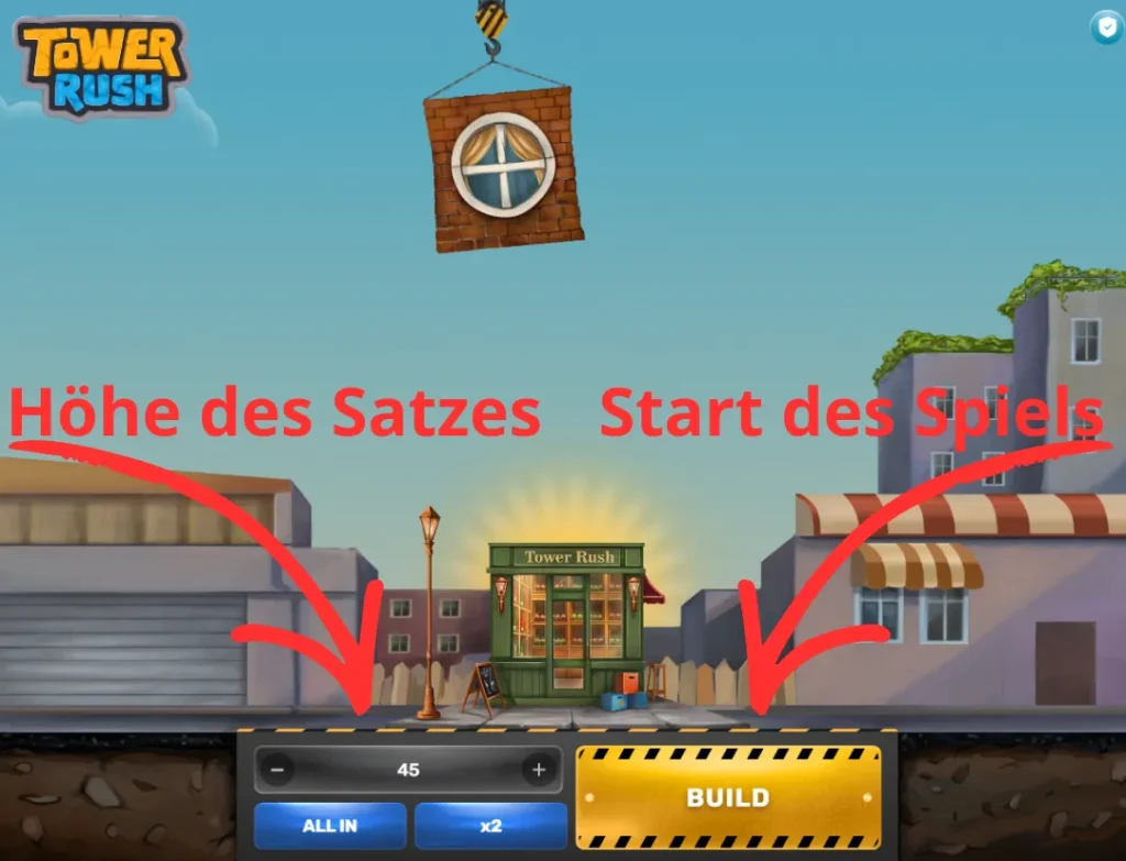 Tower Rush Start des Spiel